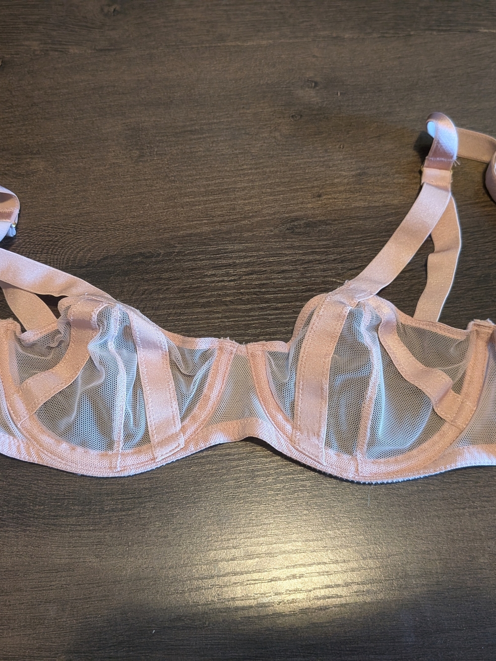 Victoria's Secret Sheer Underwire Bra in Light Pink